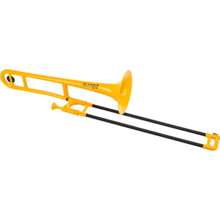 pBone music pBone Yellow, Bb-Tenorposaune aus ABS-Kunststoff, leicht und ergonomisch, inkl. Mundstück und Gig Bag