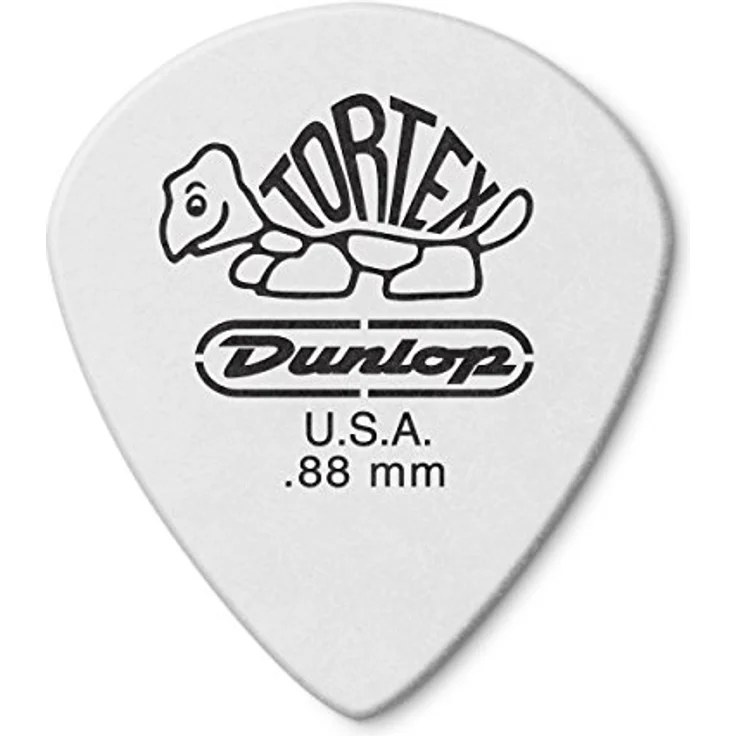 Jim Dunlop Plektrum Tortex White Jazz III, 0,88mm, robuste Konstruktion, 72 Stück – Bild 1
