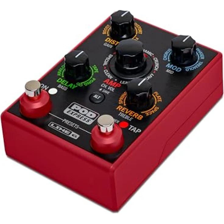 Line6 Pod Express, Gitarren-Multieffektpedal mit 7 Verstärker- und 17 Effektmodellen, USB-Audiointerface, kompakt – Bild 6