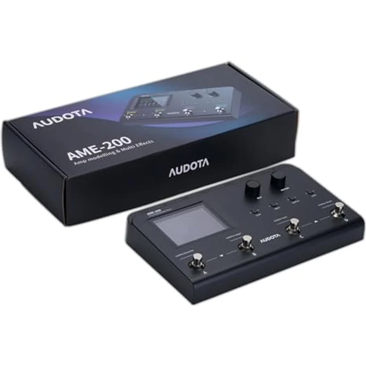 Audota AME-200 Amp Modeler, Gitarren-Multieffekte mit 221 Effektmodellen, 98 Amp-Simulationen, 200 Presets, 3,5-Zoll Farbdisplay, USB-C Interface – Bild 5
