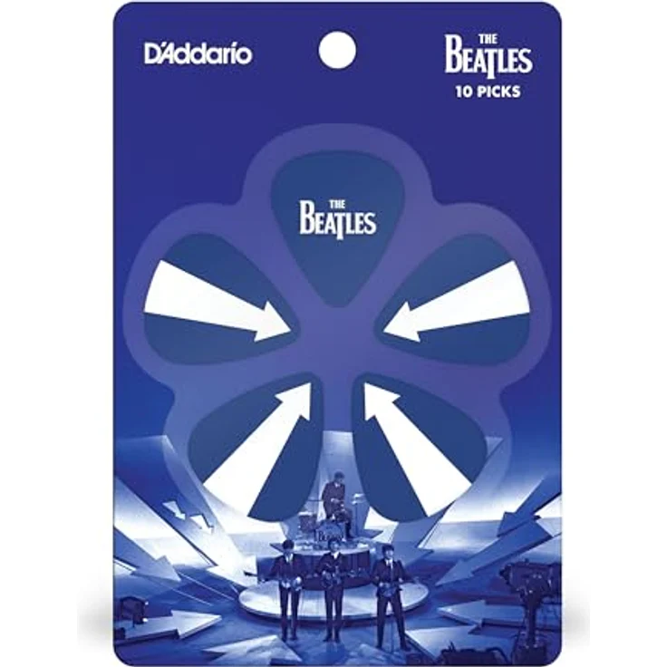 Daddario 1CWH4-10B10 The Beatles Arrow, Medium Gitarrenplektren im 10er-Pack, inspiriert von der Ed Sullivan Show – Bild 3