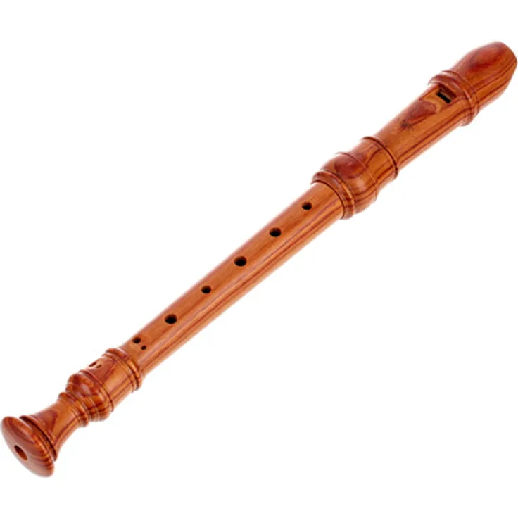Moeck 4208 Rottenburgh Soprano, Sopranblockflöte aus Rosenholz, barocke Griffweise, Doppelloch, a1 = 442 Hz, inkl. Etui, Wischerstab und Pflegezubehör