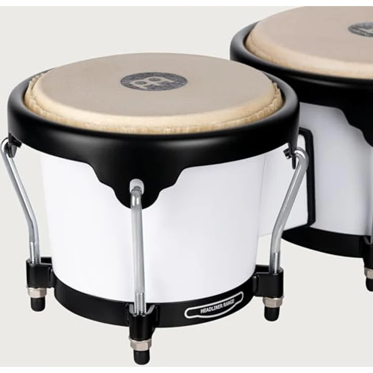 Meinl HB50WH Bongo Bright White, 6,5" Macho & 7,5" Hembra, ABS Kunststoff, handselektierte Wasserbüffelfelle, inklusive Stimmschlüssel – Bild 9