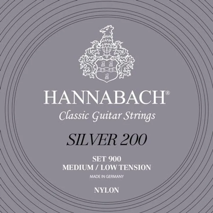 Hannabach 900 MLT Silver 200, Nylonsaiten für klassische Gitarre, mittel/schwache Spannung