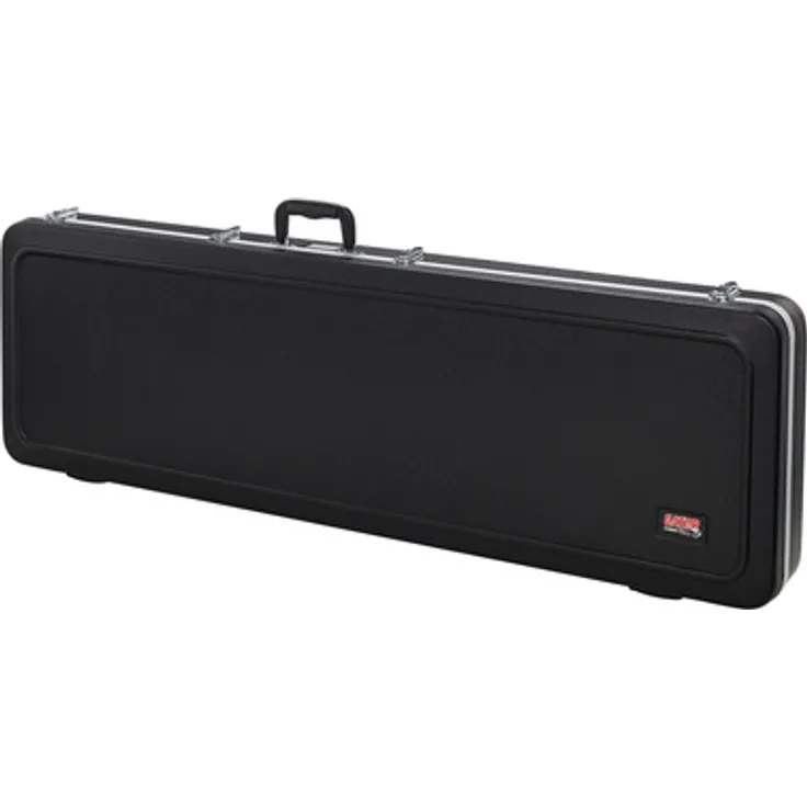 Gator GC-Bass ABS Case, Gitarrenkoffer für Standard Bässe mit EPS-Schaumpolster und abschließbaren Schlössern, schwarz