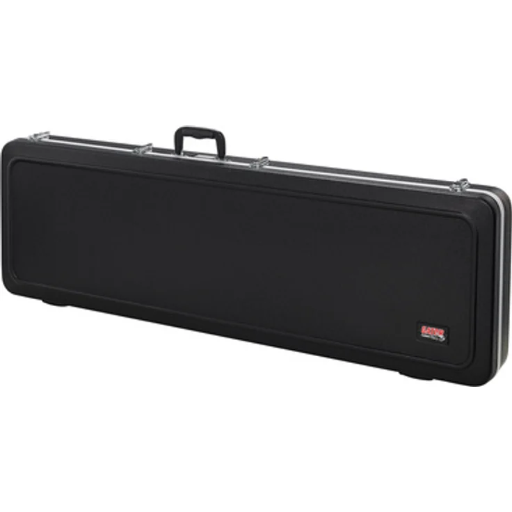 Gator GC-Bass ABS Case, Gitarrenkoffer für Standard Bässe mit EPS-Schaumpolster und abschließbaren Schlössern, schwarz