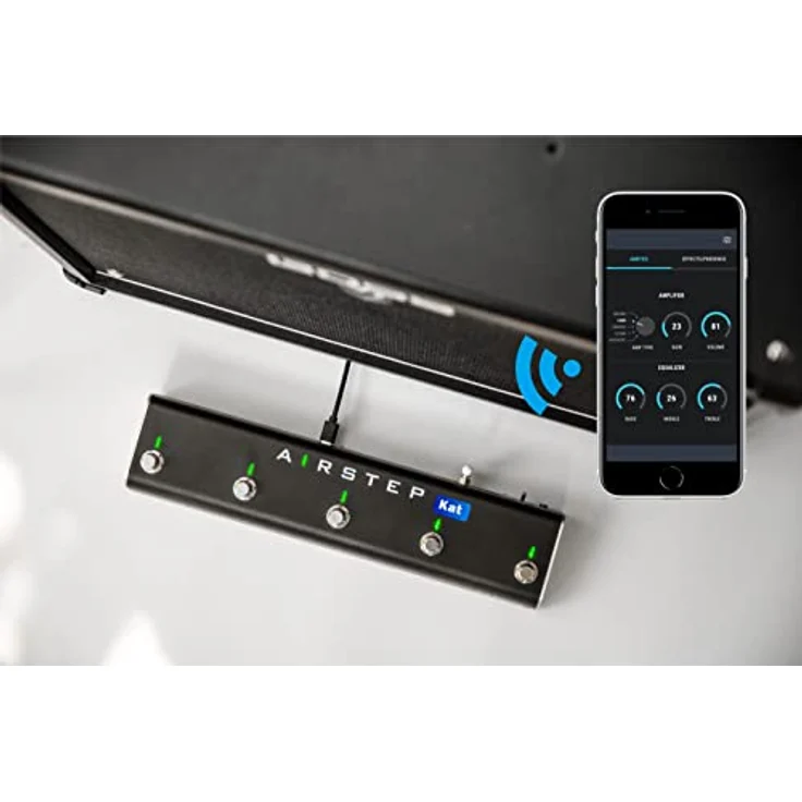 Xsonic Airstep Kat Edition, Wireless Fußschalter für Boss Katana Amps, 5 Fußschalter, 30 m Reichweite, wiederaufladbarer Akku, Aluminium-Gehäuse – Bild 3