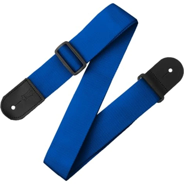 Levys Poly Strap 2" ROY, Gitarrengurt aus Polypropylen mit Lederendstück, verstellbar von 89 cm bis 157 cm, Royal Blue – Bild 1