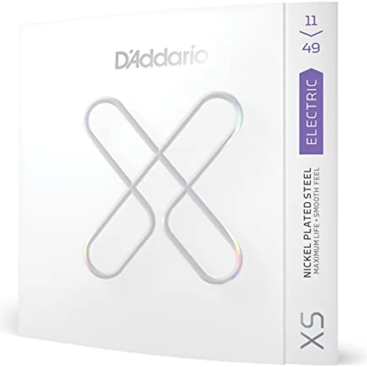 D'Addario XS E-Gitarrensaiten, beschichtet für verlängerte Lebensdauer, 6-saitig, Stärke 11-49, XSE1149, 1 Satz – Bild 1