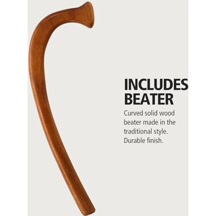 Meinl ATD-L African Talking Drum, 8" x 16", Mahagoni Holz, handselektierte Ziegenfelle, ergonomischer Holzschlägel, braun/schwarz – Bild 4