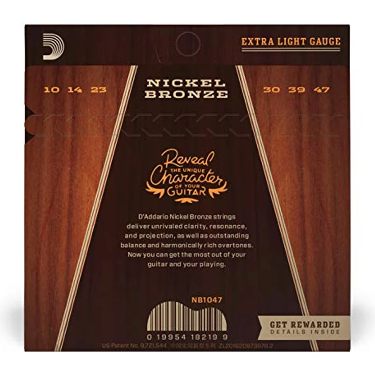 D'Addario NB1047 Nickel Bronze Gitarrensaiten, Akustikgitarre, Extra Light 10-47 – Bild 2