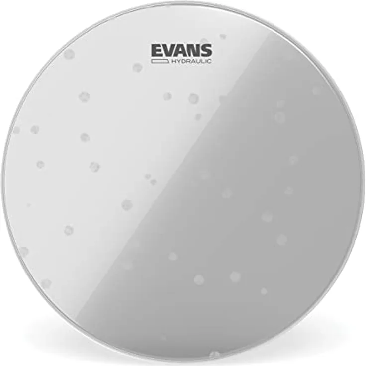 Evans 14" Hydraulic Glass Tom, transparentes Schlagzeugfell mit doppellagiger Ölfüllung für klassischen, dumpfen Sound ohne unerwünschte Obertöne