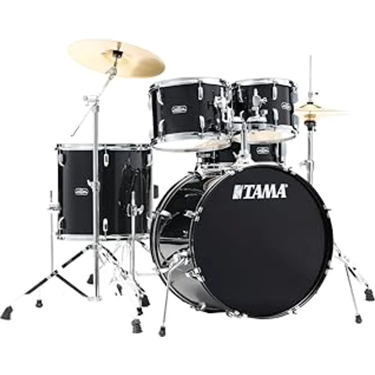 Tama Stagestar 22 5-pcs Kit BNS, Schlagzeugset in Black Night Sparkle mit 22" Bass Drum, 10"-12" Tom Toms, 16" Stand Tom und 14" Snare Drum, inkl. Meinl BCS Messing Beckensatz