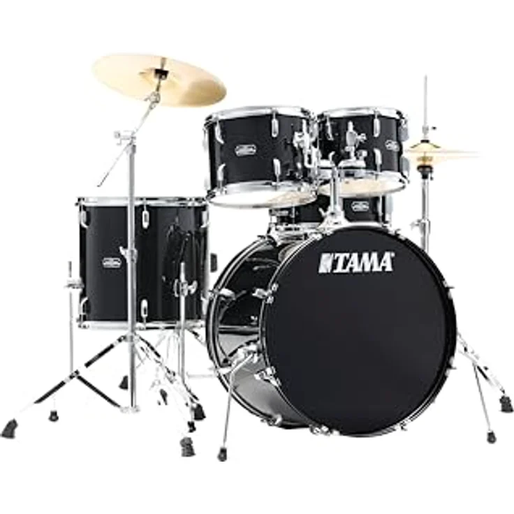 Tama Stagestar 22 5-pcs Kit BNS, Schlagzeugset in Black Night Sparkle mit 22" Bass Drum, 10"-12" Tom Toms, 16" Stand Tom und 14" Snare Drum, inkl. Meinl BCS Messing Beckensatz – Bild 1