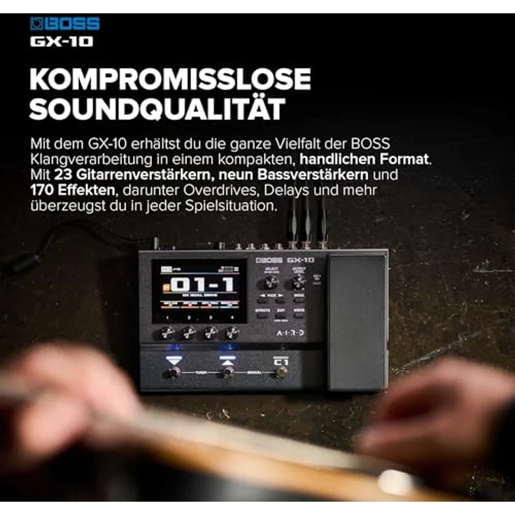 Boss GX-10, Gitarren-Multieffektpedal mit 198 Speicherplätzen, Touchscreen und AIRD-Technologie – Bild 3