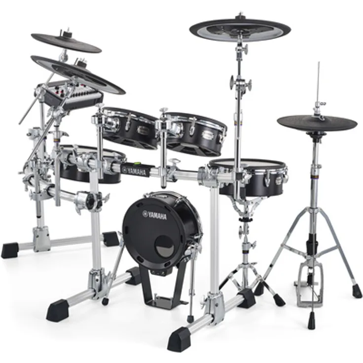 Yamaha DTX10K-X Black Forest, E-Drum Set mit Textured Silicone Pads, DTX-PROX Modul, 700 Sounds, 40 Preset Kits, Bluetooth