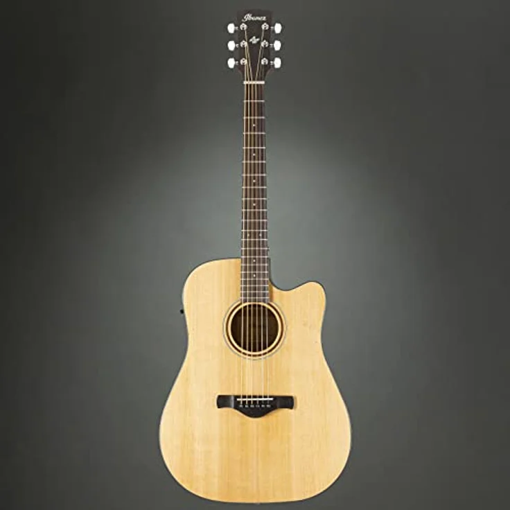 Ibanez AW65ECE-LG, Westerngitarre Dreadnought Cutaway mit massiver Zederndecke, Okume Boden und Zargen, Fishman Sonicore Tonabnehmer, Farbe: Natur – Bild 2