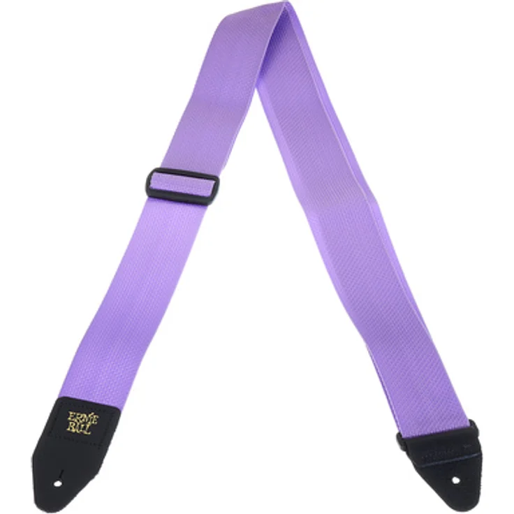 Ernie Ball Polypro Strap Purple Sunset, Gitarrengurt aus Polypropylen, Länge 104-182 cm, breite 5 cm, schwarze Lederenden mit goldfarbenem Logo – Bild 1