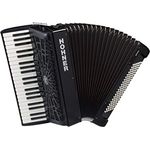 Hohner Bravo III 120 Silent Key, Piano-Akkordeon mit 120 Bässen, 41 Diskanttasten und weichem Anschlag, schwarz