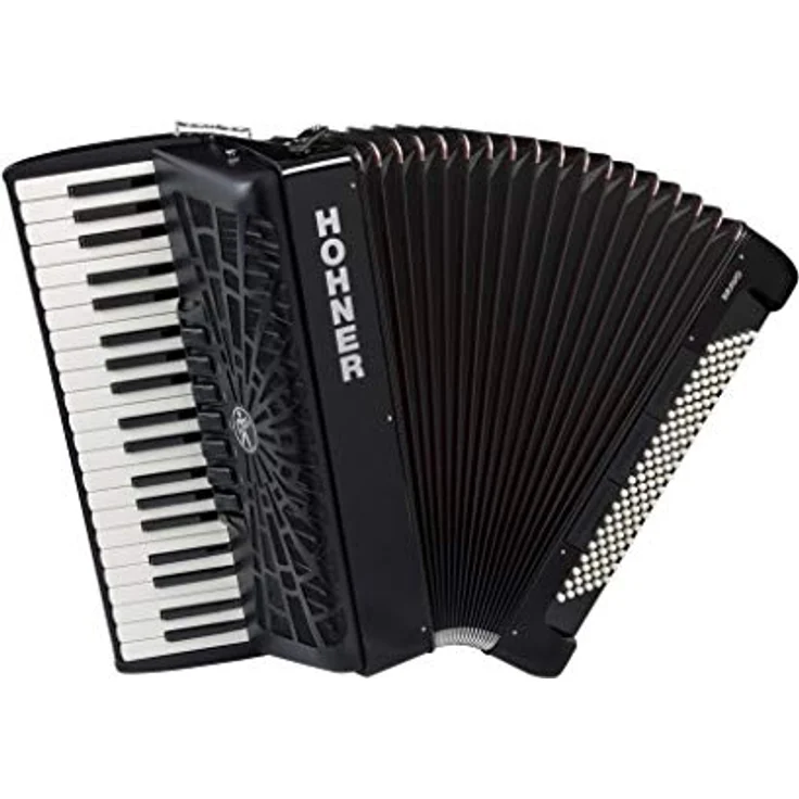 Hohner Bravo III 120 Silent Key, Piano-Akkordeon mit 120 Bässen, 41 Diskanttasten und weichem Anschlag, schwarz – Bild 1