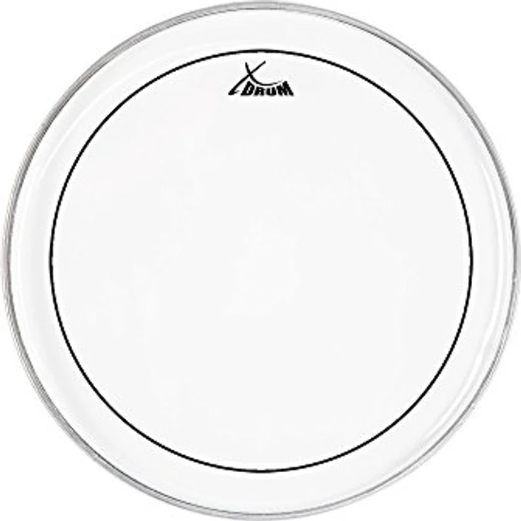 XDrum 16" Oil Hydraulic Schlagzeugfell, zweilagig transparent mit sauberer Klangverteilung, Klangtiefe und kurzem Sustain