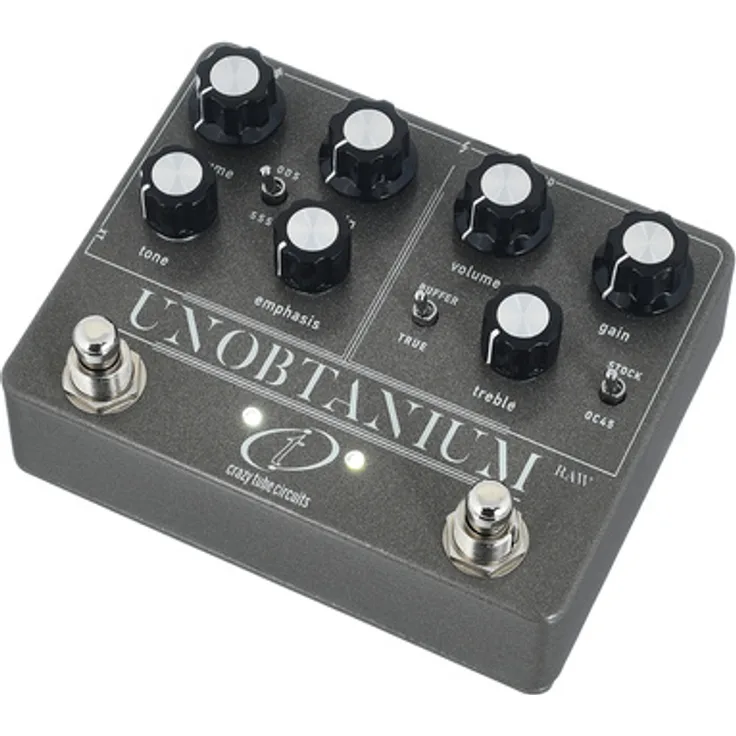 Crazy Tube Circuits Unobtanium Raw, Overdrive-Pedal mit analoge Ampsimulation, OC45 Transistoren, true-bypass Design