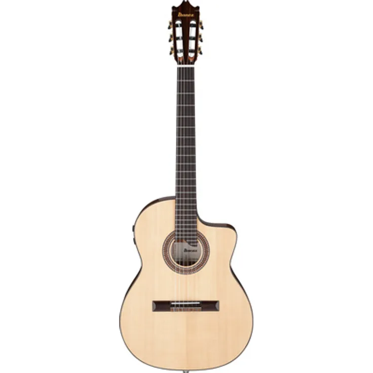 Ibanez GA360TCE-NT, Konzertgitarre mit Cutaway, massive Deutsche Fichtendecke, Akazie Boden und Zargen, natur Hochglanz, Ibanez Undersaddle Tonabnehmer