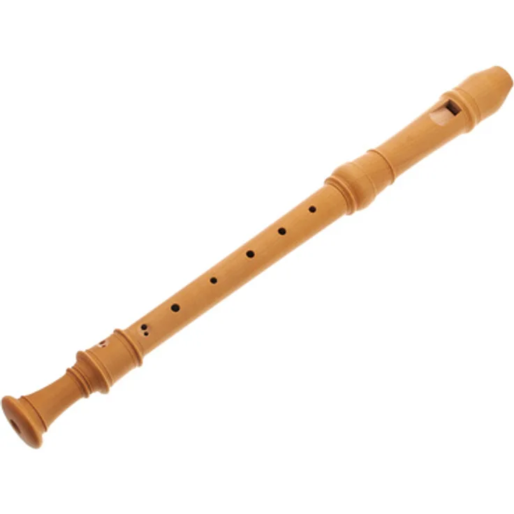 Mollenhauer 5206 Denner Alto Recorder, Altblockflöte aus Birnbaum mit barocker Griffweise, Doppelloch, 3-teilig, a1 = 442 Hz, inkl. Zubehör