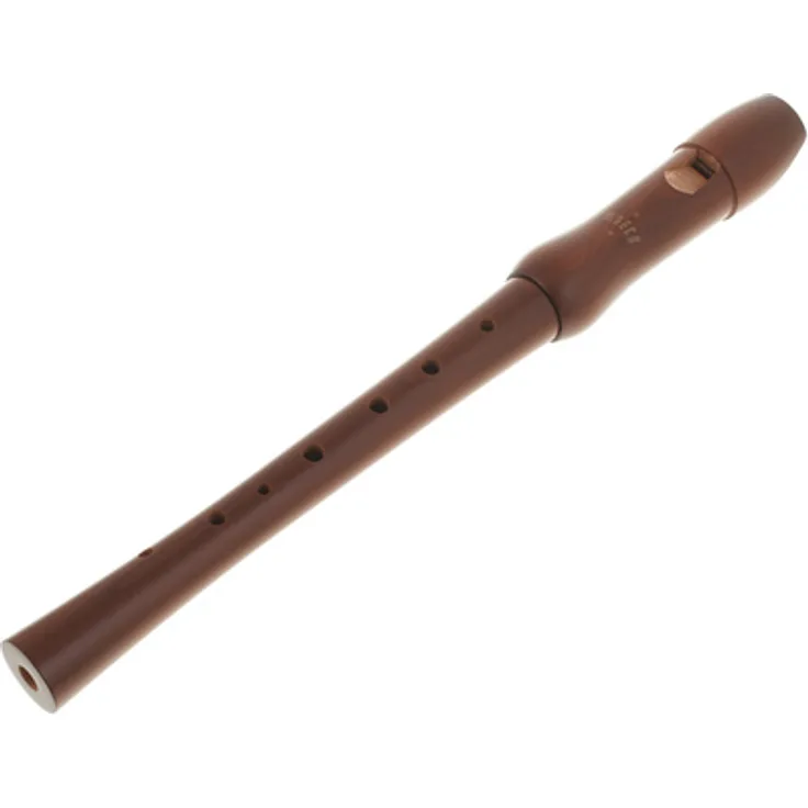 Moeck 1253 School Soprano Recorder, Sopranblockflöte mit deutscher Griffweise, Birnbaum gebeizt, inkl. Nylontasche, a1 = 442 Hz
