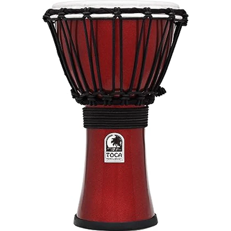 Toca 7" Color Sound Djembe TFCDJ-7MR, Percussion Instrument in Rot, leicht und ideal für Schulen und Gruppen – Bild 2