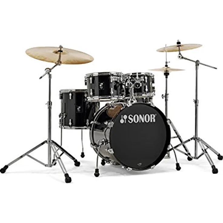 Sonor AQ1 Studio Set, Schlagzeugkomplettset aus 100% Birkenholz mit Piano Black Finish, inkl. Doppeltomhalter und Sonor HS2000 Hardware-Set – Bild 2