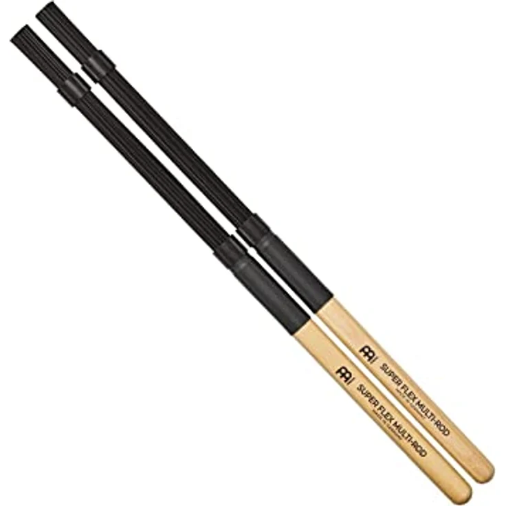 Meinl SB206 Multi-Rod Nylon Super Flex, Drumsticks aus Hickory mit Gummiringen zur Klangveränderung, 15,5 mm Durchmesser, 384 mm Länge – Bild 1