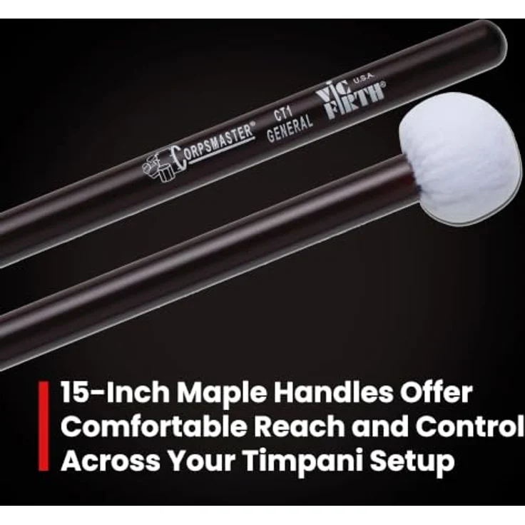 Vic Firth Corpsmaster® Timpani, Drumsticks mit synthetischem Filzkopf und Ahornschäften – Bild 5