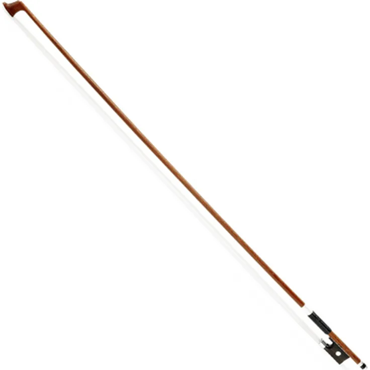 Dörfler D7A Violinbogen 1/2, Made in Germany, Massaranduba-Stick, achteckig, Ebenholzfrosch mit Zwickel, dreiteiliges Beinchen, Drahtbewicklung
