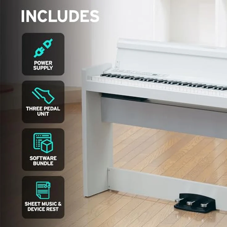 Korg LP-380U WH, Digital Piano mit 88 Tasten RH3, 30 Sounds, 120-stimmiger Polyphonie, weiß – Bild 5