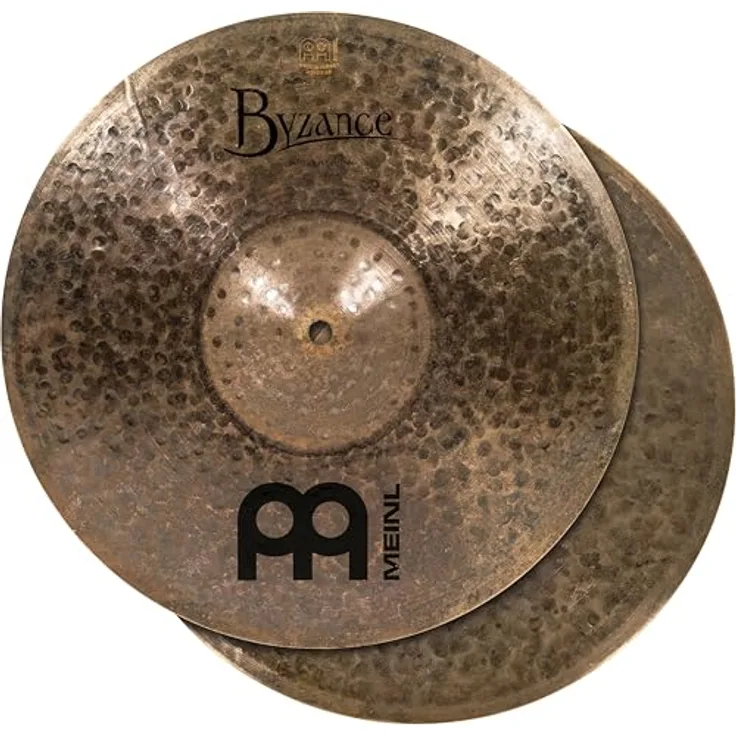 Meinl Cymbals Byzance Dark Hihat 14 Zoll (35,56 cm), B20 Bronze Becken mit dunklem Finish, handgehämmert, nuancierter Klang