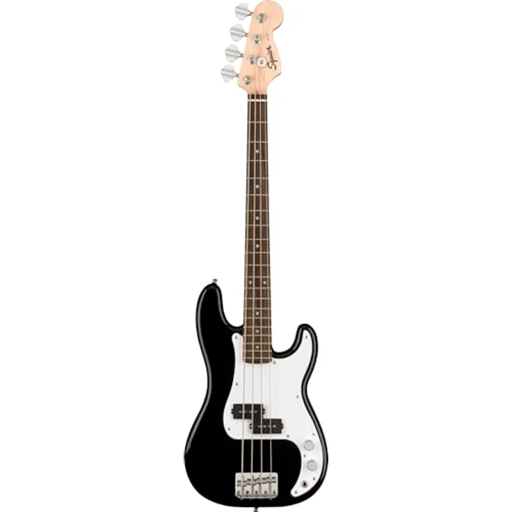 Fender Squier Mini Precision Bass, E-Bass in Schwarz mit Split Single-Coil Pickup, inkl. kostenlose Fender Play Kurse – Bild 1