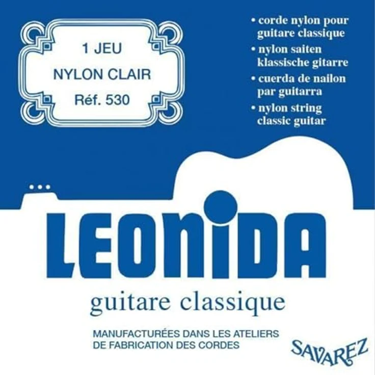 Savarez Leonida E1-531 Saiten für Klassik-Gitarre, Nylon blank, Normal Tension, 0,71 mm, klarer Klang, made in France – Bild 1