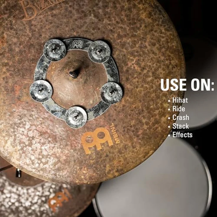 Meinl DCRING Dry Ching Ring, 6 Zoll Tambourine mit 5 Paar Zinkschellen, passend für Hi-Hats und Becken, aus Stahl – Bild 5