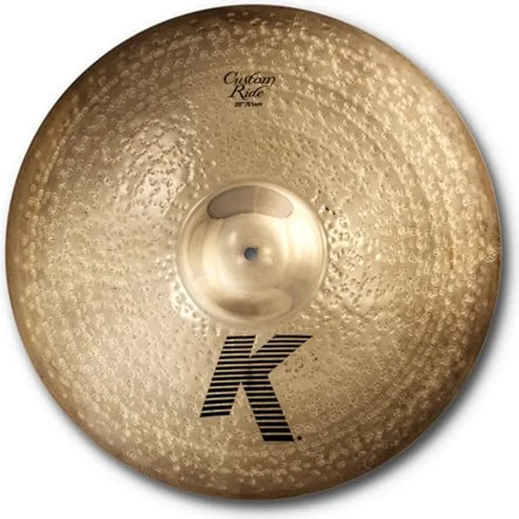Zildjian 20" K-Custom Custom Ride, Schlagzeugbecken mit brillantem Finish, lauter Glocke und dunklen Obertönen