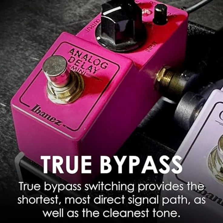 Ibanez ADMini Delay Pedal, analoges Effektgerät mit True Bypass, 20ms - 600ms Delayzeit, kompakte Größe 50.9mm x 92.6mm x 55.1mm, Made in Japan – Bild 4