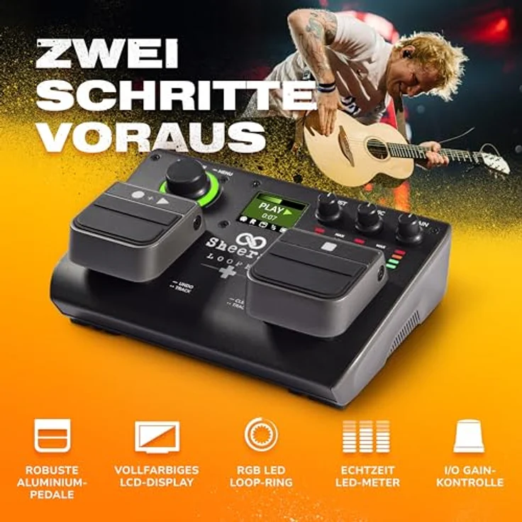 Sheeran Loopers Looper +, Looper Pedal mit 4 Modi, 32-Bit-Audio und 128 Speicherplätzen – Bild 4