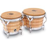 LP 201AX-2 Generation II Bongo Set, Siam Oak, Durchmesser 7 1/4 + 8 5/8 Zoll, Natur, Chrom Hardware