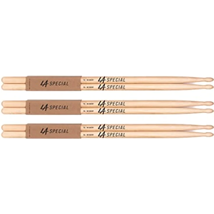 ProMark LA Specials 7A Hickory Drumsticks, ovaler Holzkopf, drei Paar für Studio und Live-Auftritte – Bild 1