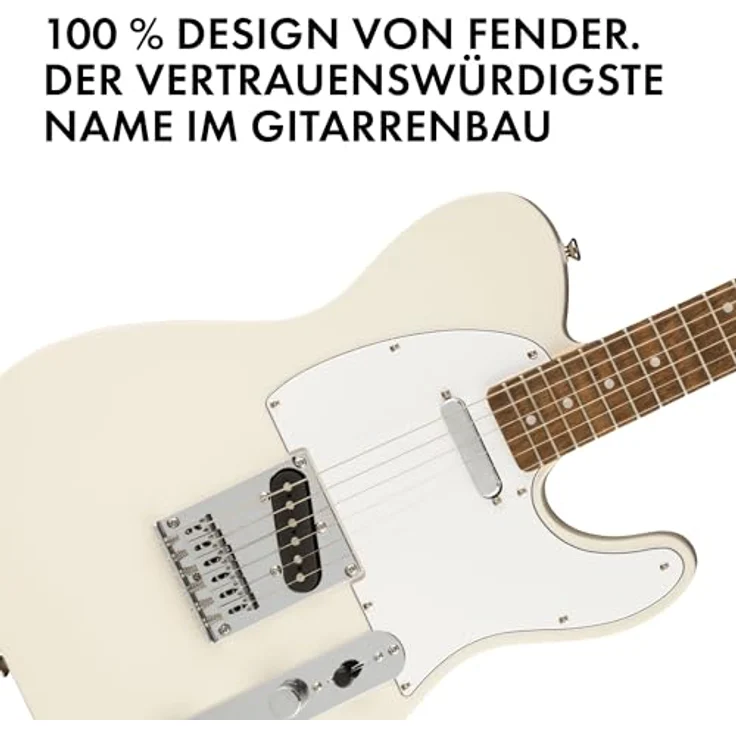 Squier by Fender Affinity Series Telecaster, E-Gitarre mit indischem Lorbeergriffbrett, Olympisch Weiß, inklusive kostenloser virtueller Kurse auf Fender Play – Bild 4