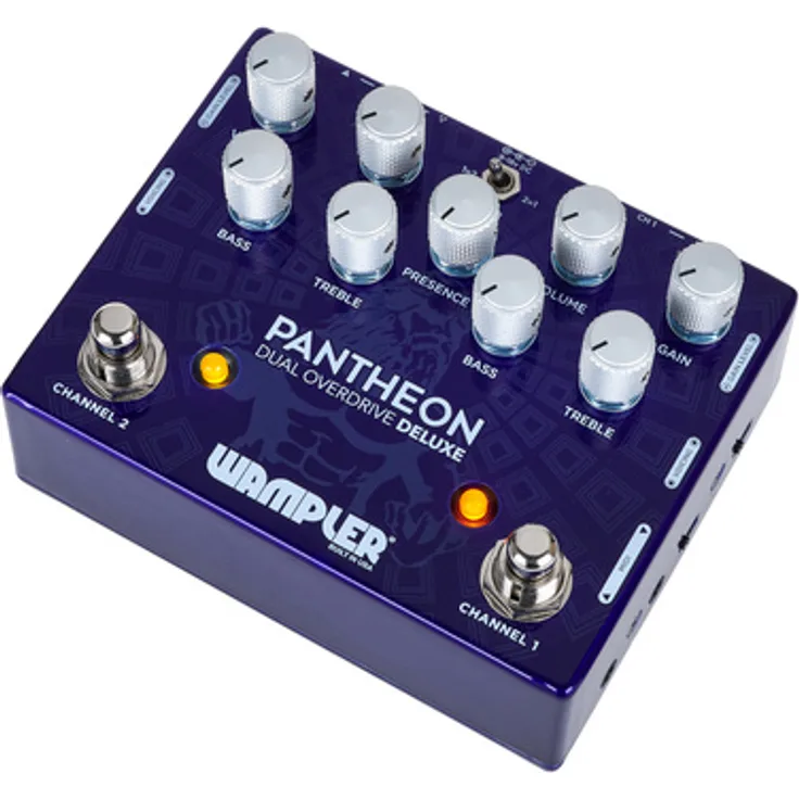Wampler Dual Pantheon Overdrive, Effektpedal mit zwei unabhängigen Overdrive-Schaltungen und optionalem Stereo-Ausgang