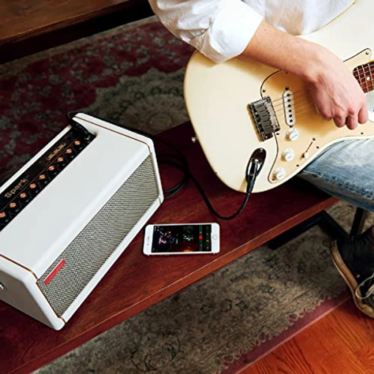 Positive Grid Spark 40 PW, Modelling Combo Verstärker für E-/Akustik Gitarre und E-Bass, 40 Watt, Pearl – Bild 6