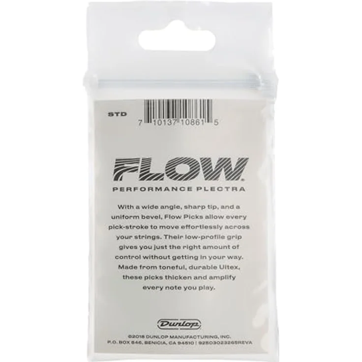 Dunlop Flow Standard Picks 1.00 mm, Plektren-Pack mit pointierter Spitze, braun, 6 Stück – Bild 2