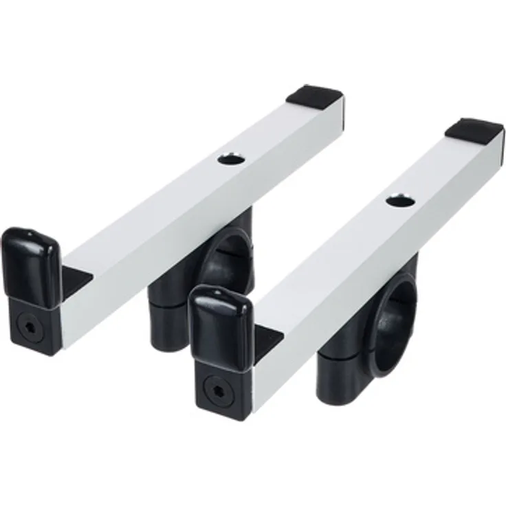 Jaspers Holders 22S, silberfarbener Keyboard-Ständer mit Stoppern, belastbar bis 15 kg, erweiterbar auf 40 kg