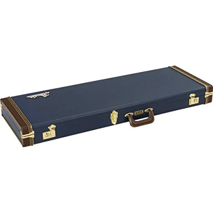 Fender Guitar Case ST/T, Gitarrenkoffer für Strat und Tele Modelle, Navy Blue mit Orange Acryl Innenfutter – Bild 3